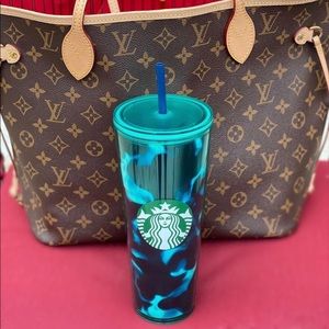 Teal Tortoise Marble Starbucks Tumbler